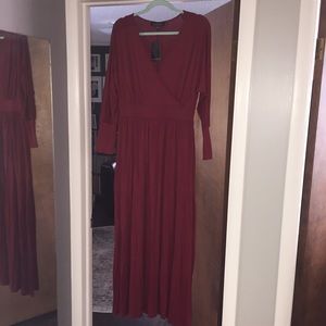 Eloquii Burgundy Maxi Dress
